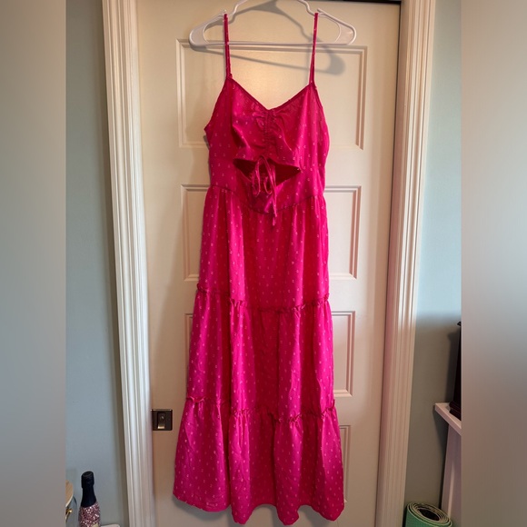 Pink Long Sundress with Straps - Size XL - Picture 1 of 4